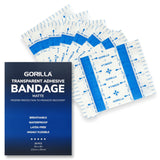 Gorilla - Transparent Aftercare Bandage (Pre-Cut Sheets) - 20 Sheets - 6" x 8" (15cm x 20cm) - Matte