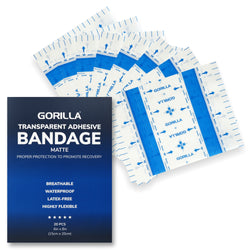 Gorilla - Transparent Aftercare Bandage (Pre-Cut Sheets) - 20 Sheets - 6