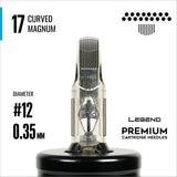 Legend Premium Cartridges - Curved Magnums - #12 (0.35mm) - 20/Box