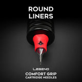 Legend Comfort Grip Cartridges - Round Liners - #12 (0.35mm) - 20/Box