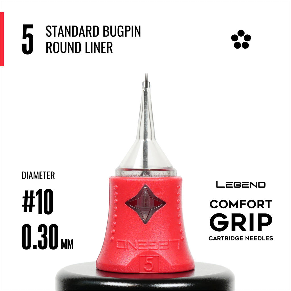 Legend Comfort Grip Cartridges Standard Bugpin Round Liners 10 (0