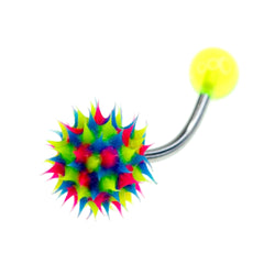 Colored Fuzzy Belly Rings - 14 Gauge (10/Bag - Assorted Mix)-CAM SUPPLY INC. - SUPERSTORE (USA)