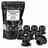 Silicone Ink Caps Skull (100/Bag) - Black