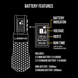 The Legend Pro Tattoo Pen - Hybrid (4.6mm) - Full Set (2 Batteries + 3 Grips)