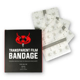 CAM Transparent Aftercare Bandage (Pre-Cut Sheets) - 50 Sheets - 4" x 4" (10cm x 10cm) - Matte