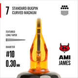 CAM x AMI JAMES Cartridges - Standard Bugpin Curved Magnums - #10 (0.30mm) - 20/Box