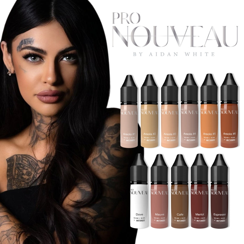 Pro Nouveau by Aidan White PMU Pigment Set - 11 Colors (1/2 oz.)