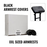 Black Disposable Armrest Covers - XXL Size - 50/Box