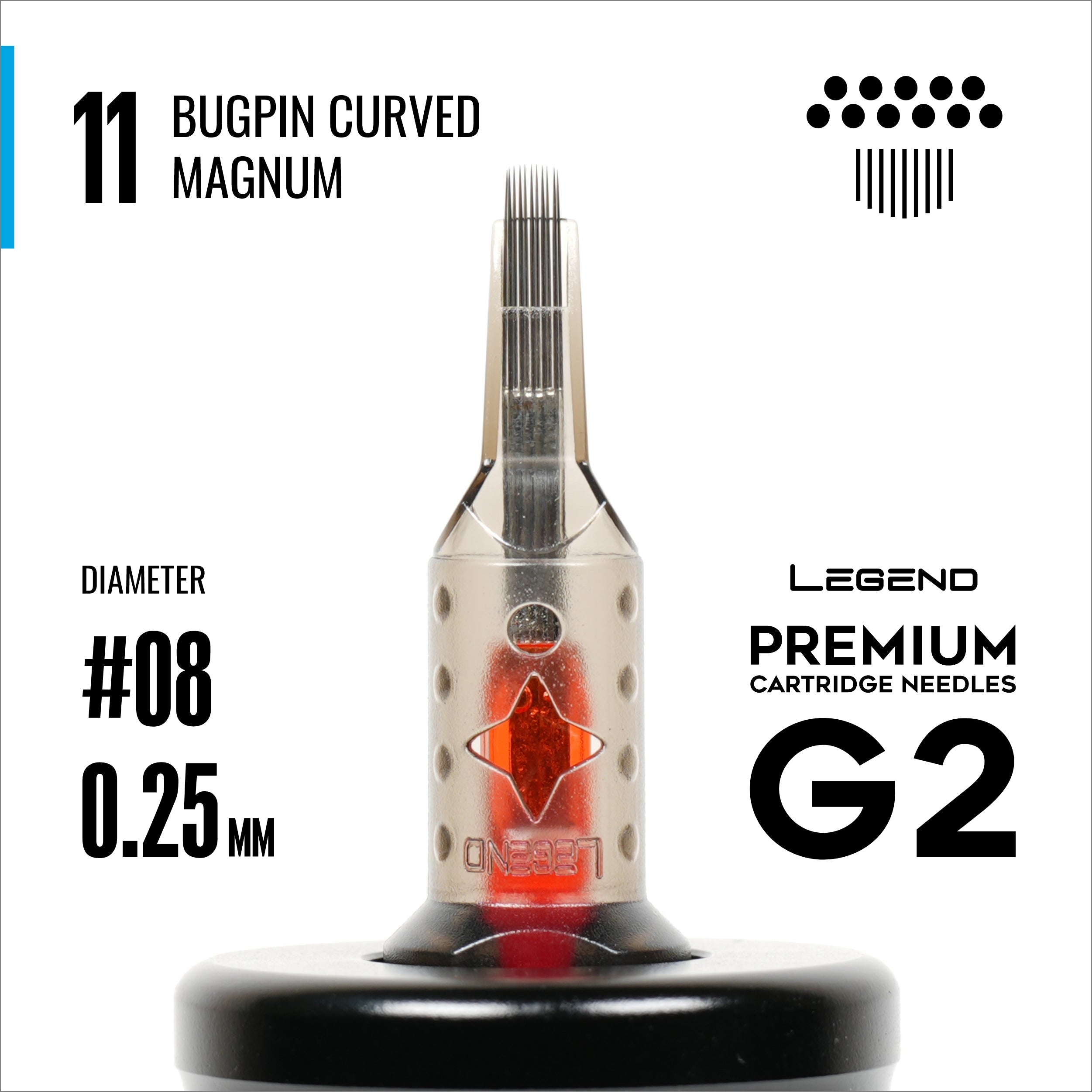 Legend Premium Cartridges G2 (2nd Gen) - Bugpin Curved Magnums - #8 (0