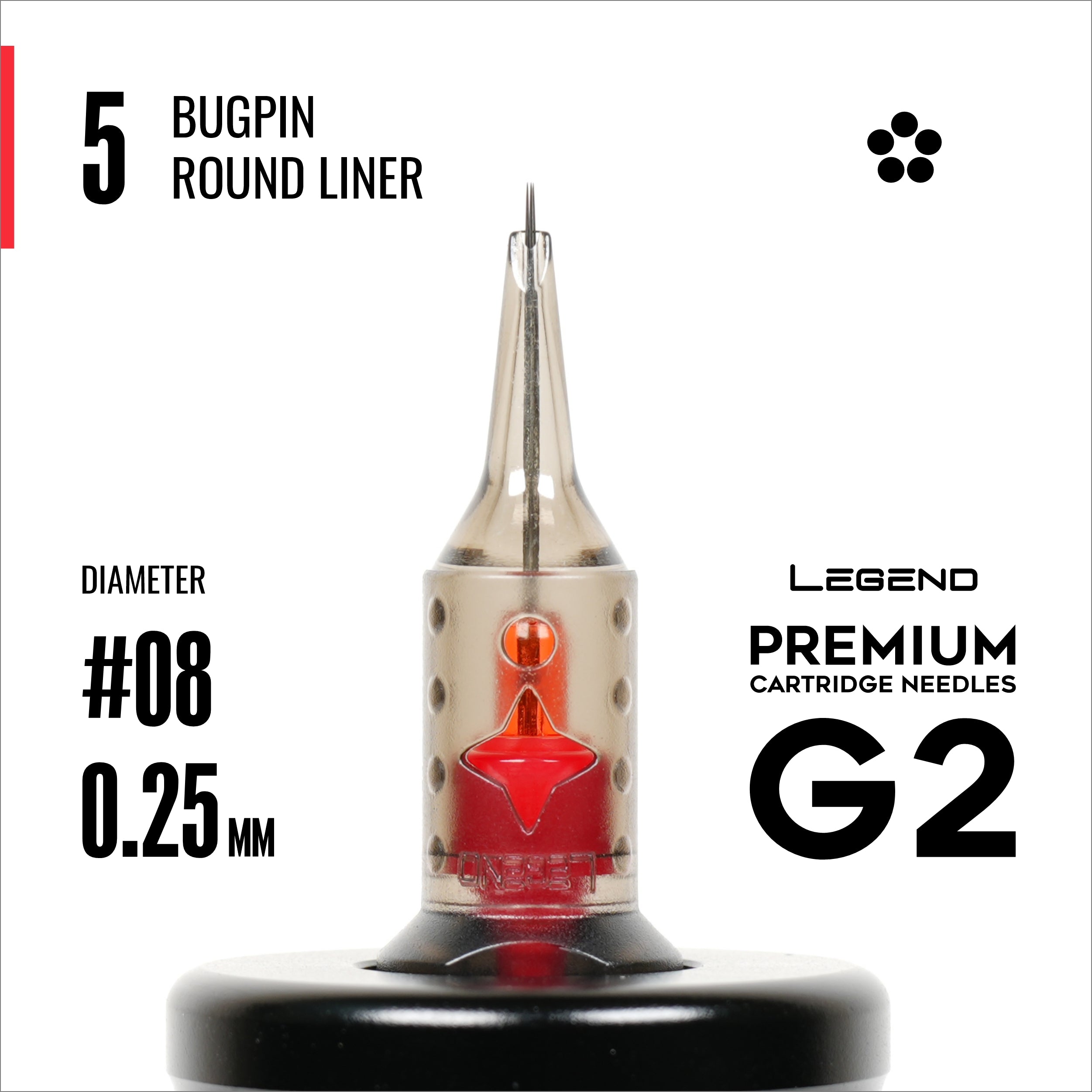 Legend Premium Cartridges G2 (2nd Gen) - Bugpin Round Liners - #8 (0.2