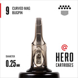 Hero Cartridges - Bugpin Curved Magnums #8 (0.25mm) - 20/Box
