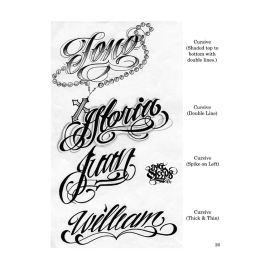 Letters to Live By; Lettering Reference Guide Volume 1 BIG SLEEPS Tattoo |  Barnebys