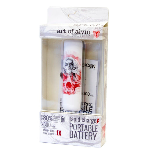 2600 Power Bank Portable Charger - Skull/Women by Art of Alvin-CAM SUPPLY INC. - SUPERSTORE (USA)