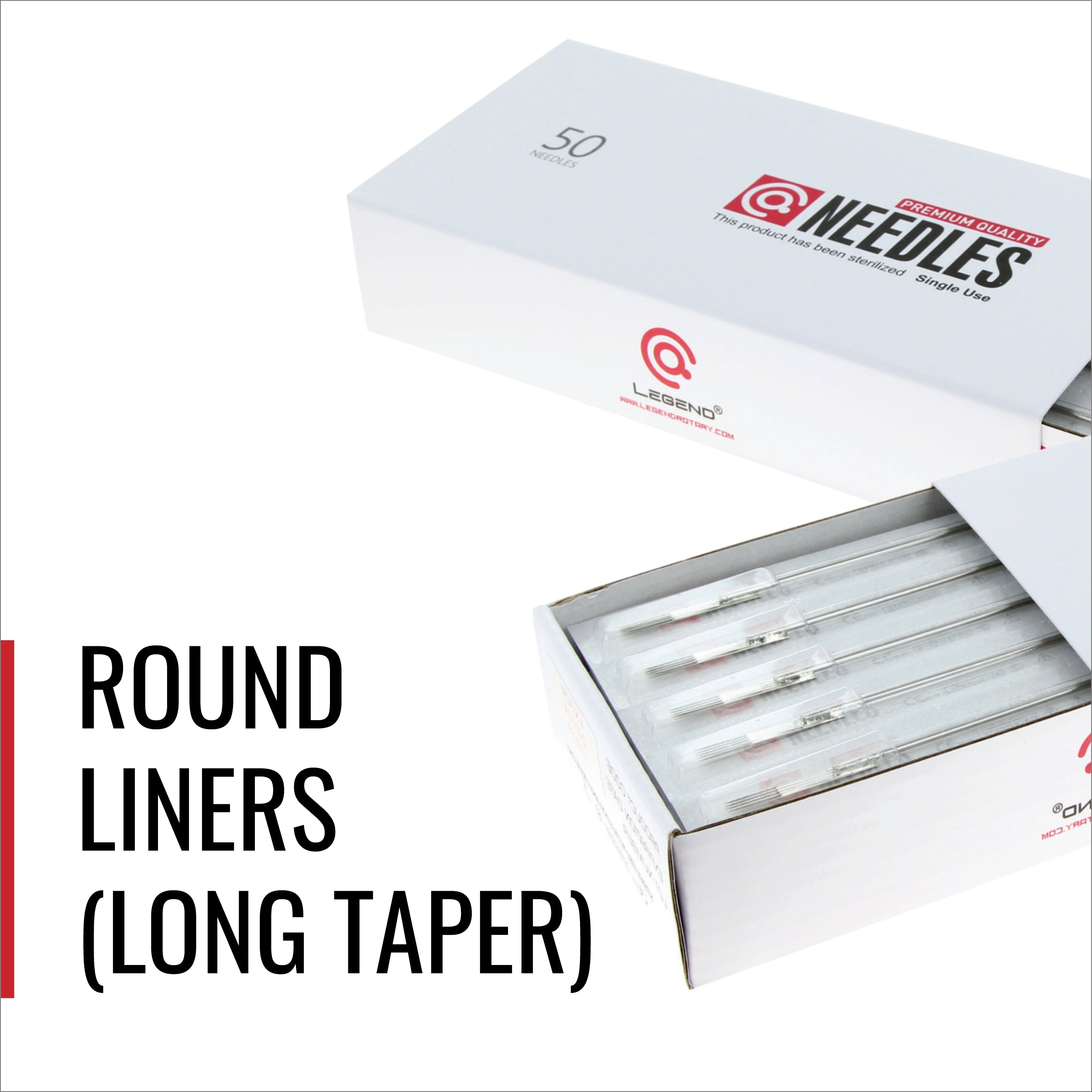 Buy Legend Premium Round Liner Needles with 8mm Long Taper Online