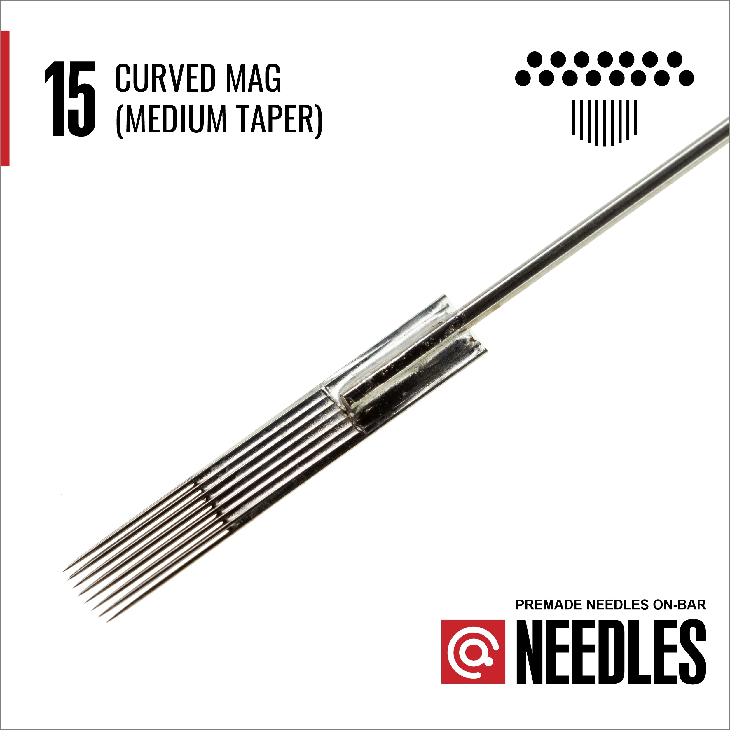 25 Stück Tattoonadeln 13er Magnum Premium – Nadelstärke 0,35 Mm, Sterilisiert, Poliert & Ultraschallgereinigt