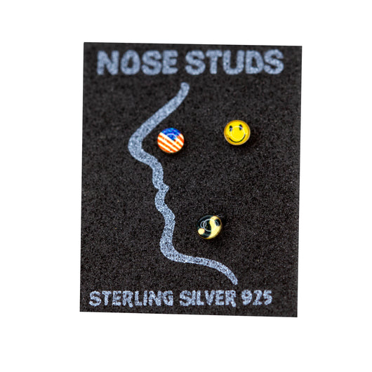 Nose Studs: Images/Faces (3PCS)-CAM SUPPLY INC. - SUPERSTORE (USA)