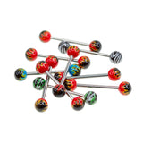 Multi-Color Barbells Assorted - 14 Gauge (10/Bag)-CAM SUPPLY INC. - SUPERSTORE (USA)