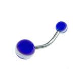 Multi-Colored White Stripe Belly Rings - 14 Gauge (10/Bag)-CAM SUPPLY INC. - SUPERSTORE (USA)