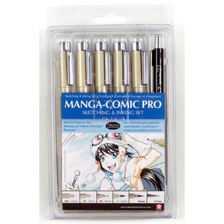Pigma Manga- Comic Pro 8 Pcs Set-CAM SUPPLY INC. - SUPERSTORE (USA)