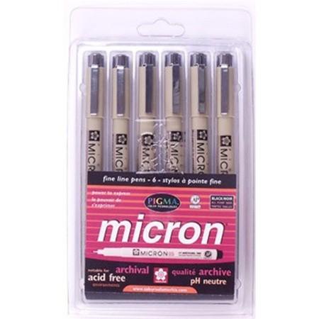 Pigma Micron 6 Point size set BLACK-CAM SUPPLY INC. - SUPERSTORE (USA)