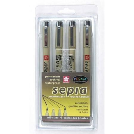 Pigma Sepia 4 Point Size Drawing Set-CAM SUPPLY INC. - SUPERSTORE (USA)