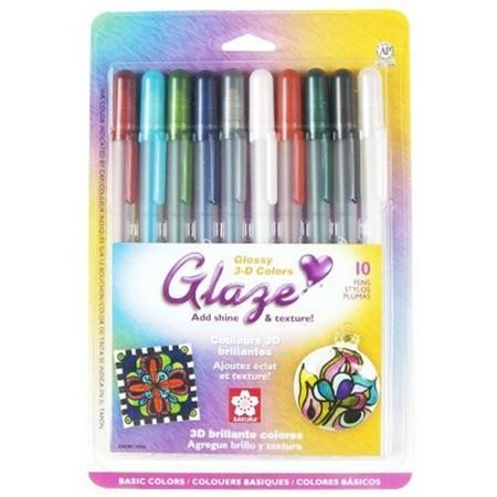 Glaze 3-D Ink 10 Color Set Bright Assort-CAM SUPPLY INC. - SUPERSTORE (USA)